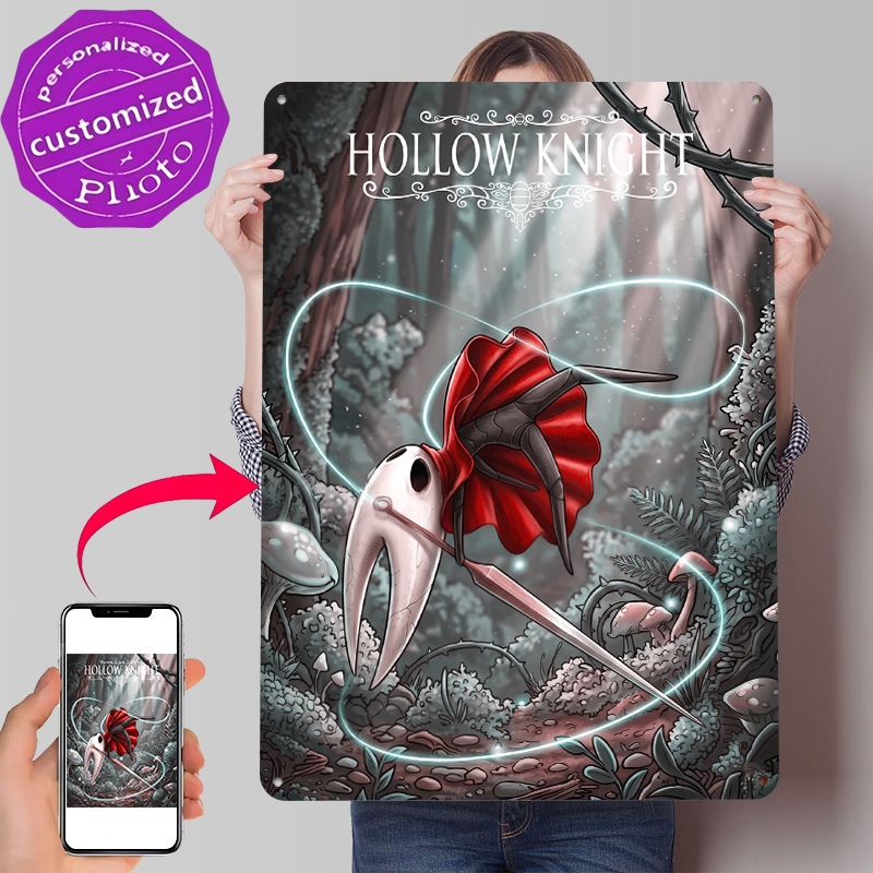 Retro Gaming At Home - Metalowy plakat z grafiką Hollow Knight