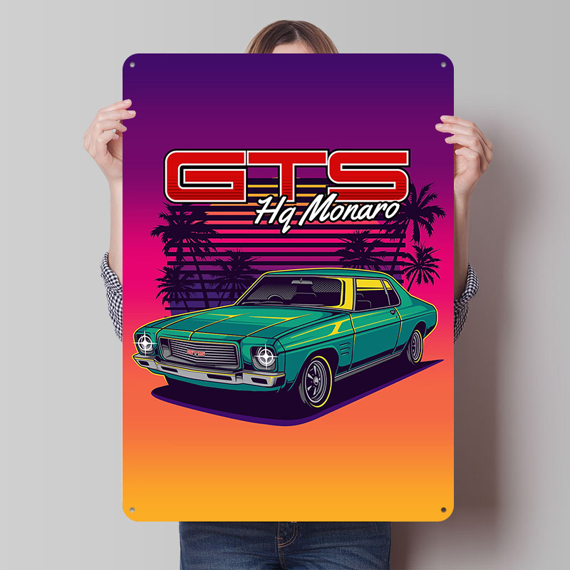 Retro Gaming At Home - Metalowy plakat HQ Monaro GTS Retro