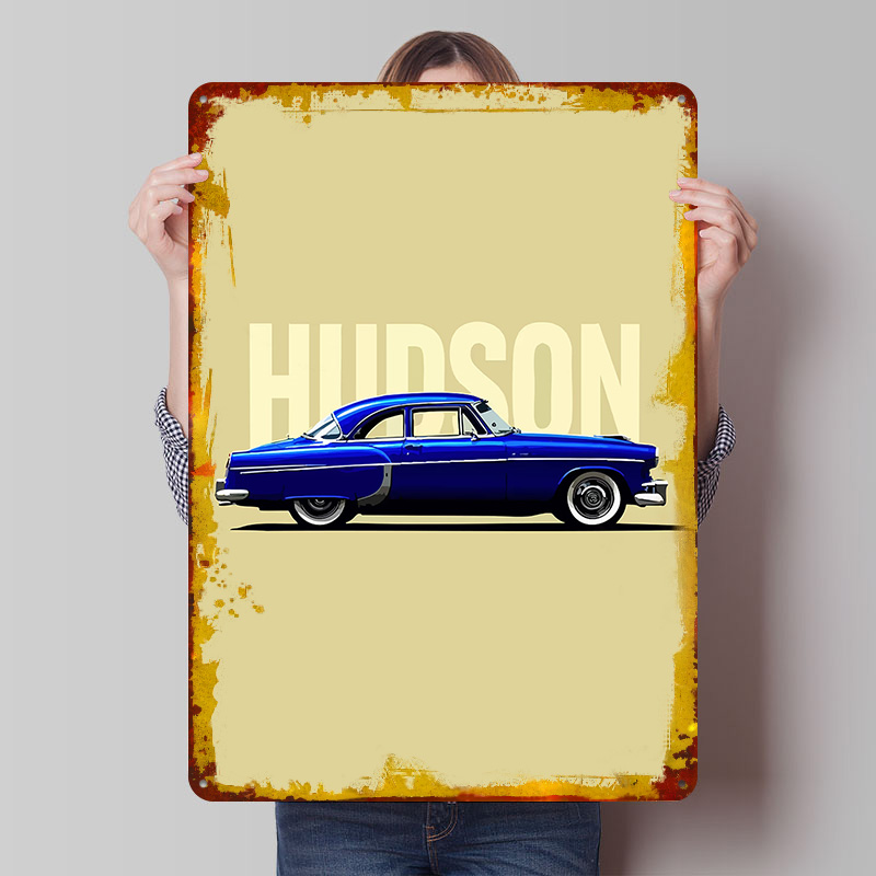 Retro Gaming At Home - Plakat z blachy Blue Hudson Classic