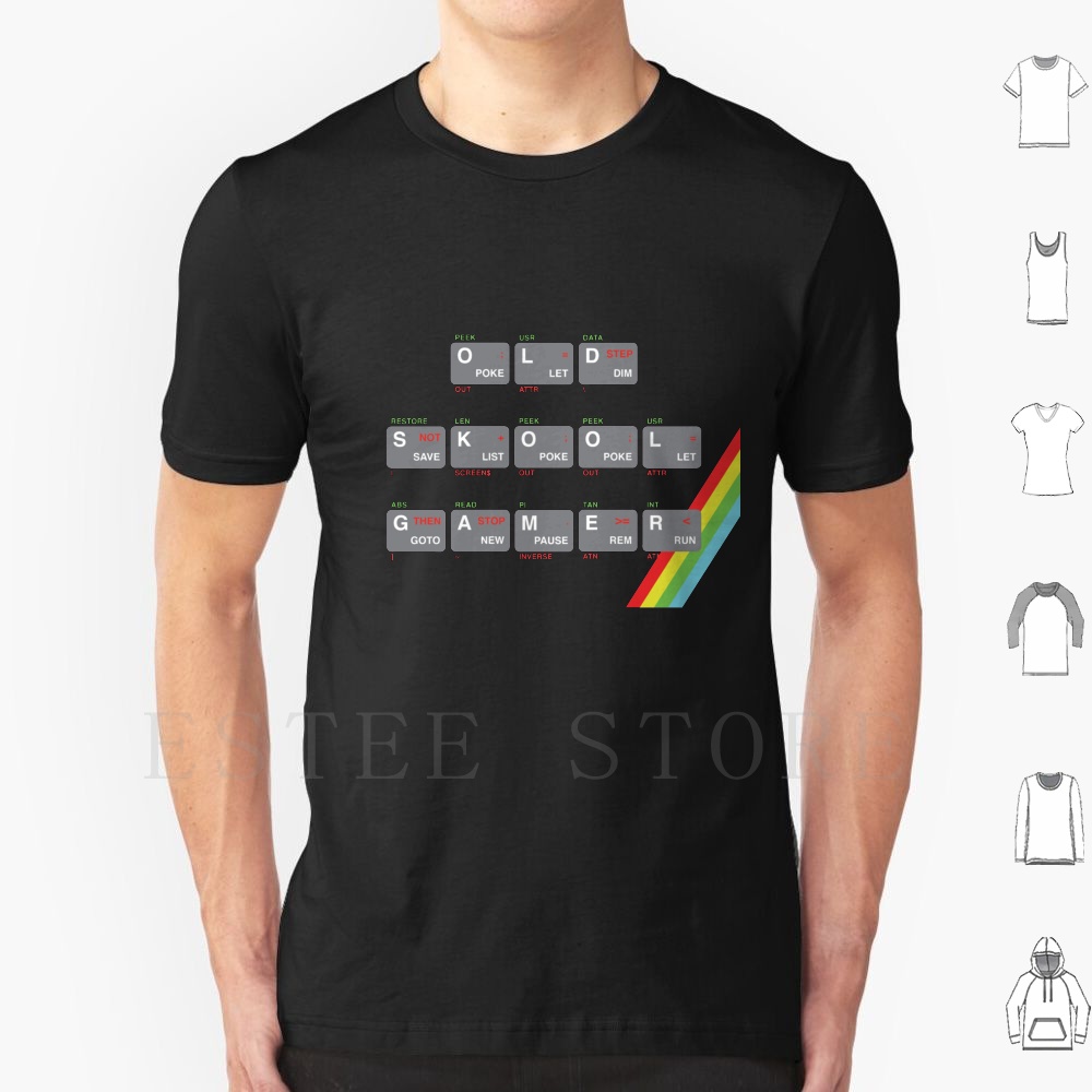 Retro Gaming Zx Spectrum - Koszulka dla graczy Old Skool, bawełniana,