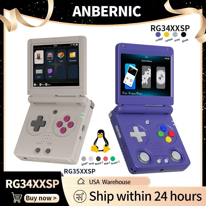 Anbernic RG34XXSP RG35XXSP Kon – Retro Gaming Theme recenzja i cena