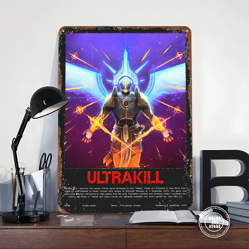 Metalowy plakat Ultrakill Game – Retro Gaming Bar recenzja i cena
