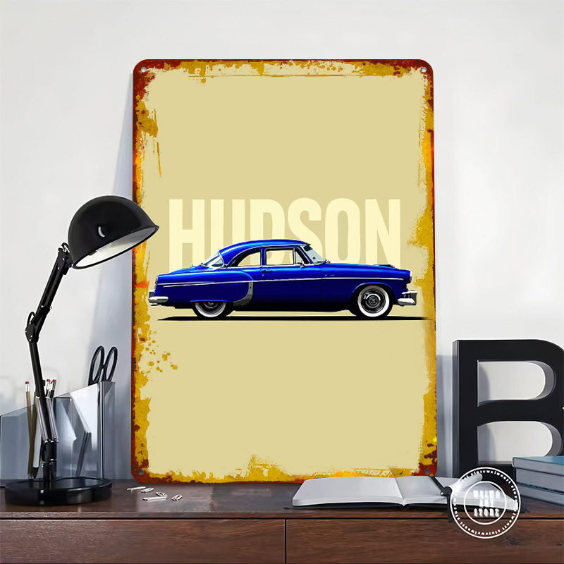 Plakat z blachy Blue Hudson Cl – Retro Gaming At Home recenzja i cena