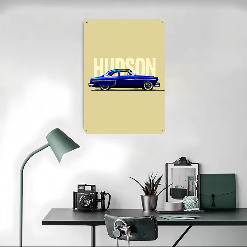 Plakat z blachy Blue Hudson Cl – Retro Gaming At Home recenzja i cena